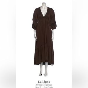 La Ligne brown striped dress